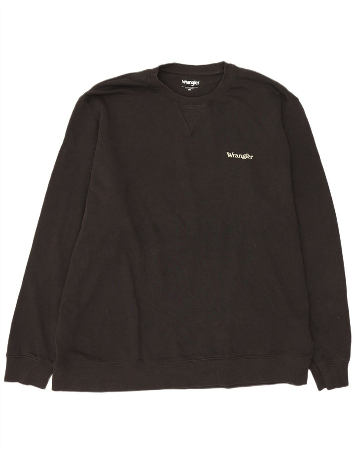 Wrangler Sweat-shirt pour homme en coton noir 2XL