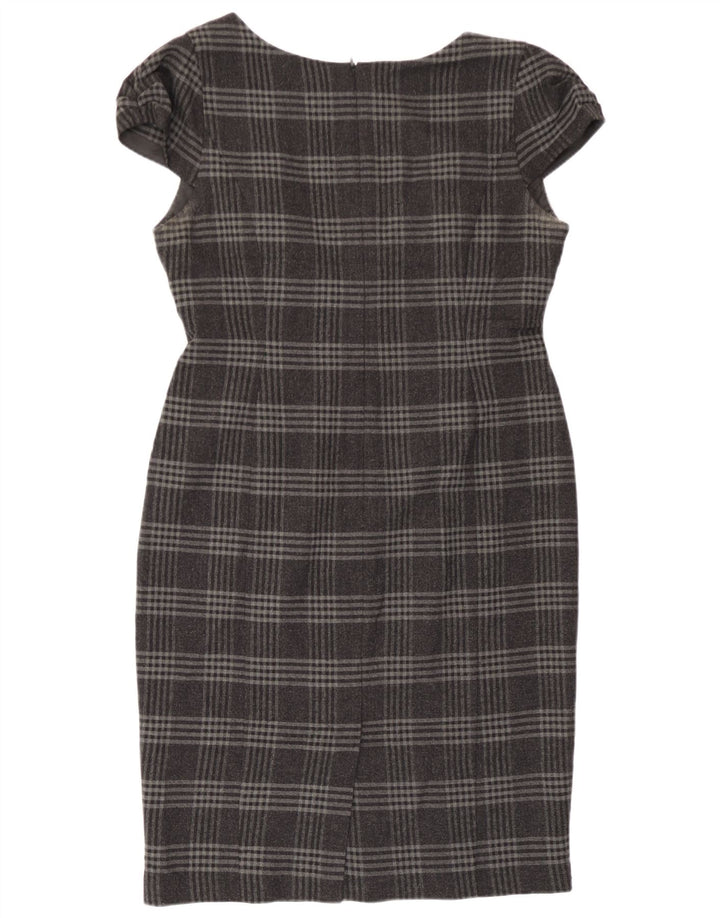 Marks & Spencer Robe fourreau pour femme UK 44 Gris moyen à carreaux Polyester