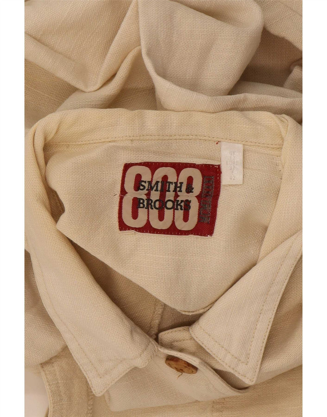 Smith & Brooks Veste utilitaire surdimensionnée pour femme UK 12 Ramie beige moyen