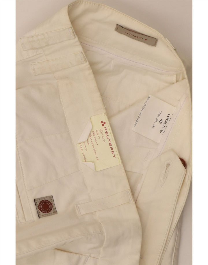 PEUTEREY Short Chino Femme IT 42 Medium W32 Coton Blanc