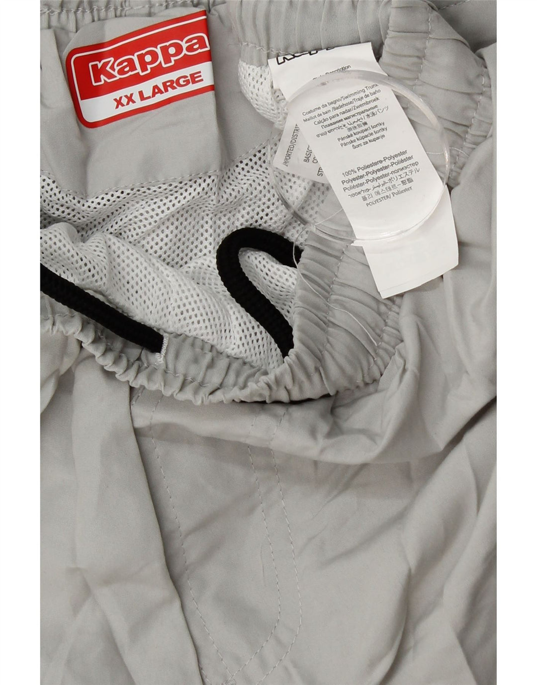 KAPPA Short de Sport Homme 2XL Gris Polyester