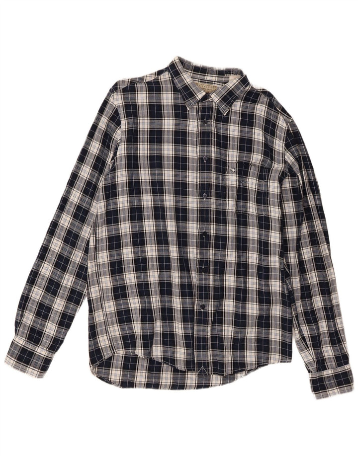 Murphy & Nye Chemise en flanelle pour homme XL Bleu marine à carreaux