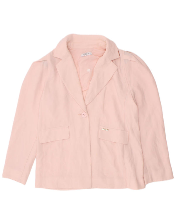 Liu Jo Veste blazer à 1 bouton pour fille 7-8 ans Rose Polyester