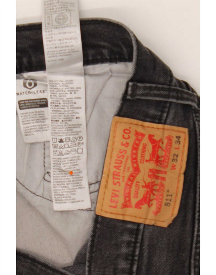 Levi's Jean Slim 511 Homme W32 L34 Noir Coton