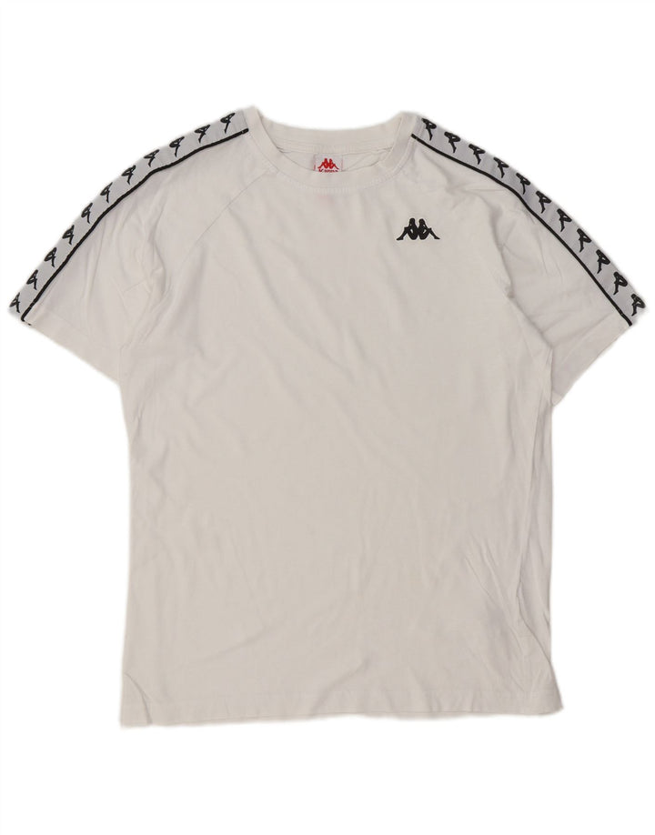 Kappa T-Shirt Graphique Homme Petit Blanc Coton