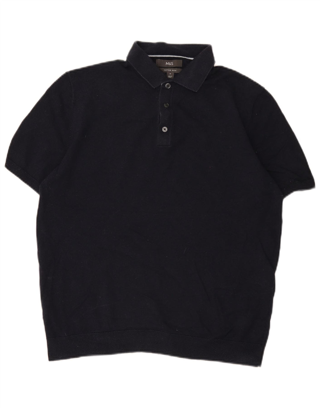 Marks & Spencer Polo Homme Bleu Marine Moyen Coton