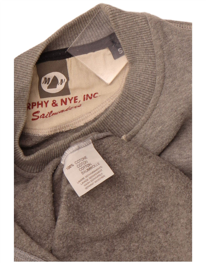 MURPHY & NYE Sweat-Shirt Graphique Sailmakers pour Hommes Petit Gris Coton