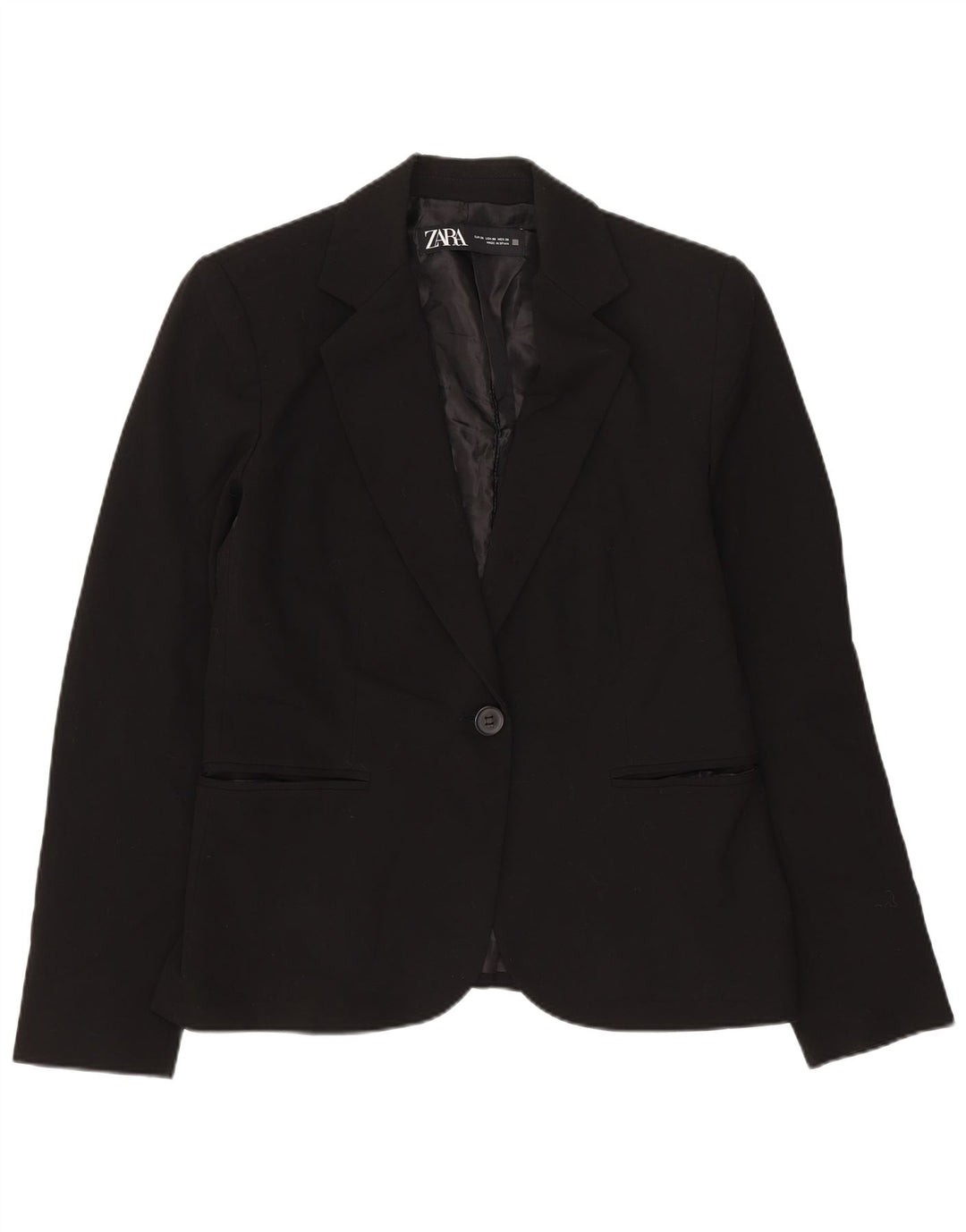Zara Veste Blazer 1 Bouton Femme EU 38 Petit Noir