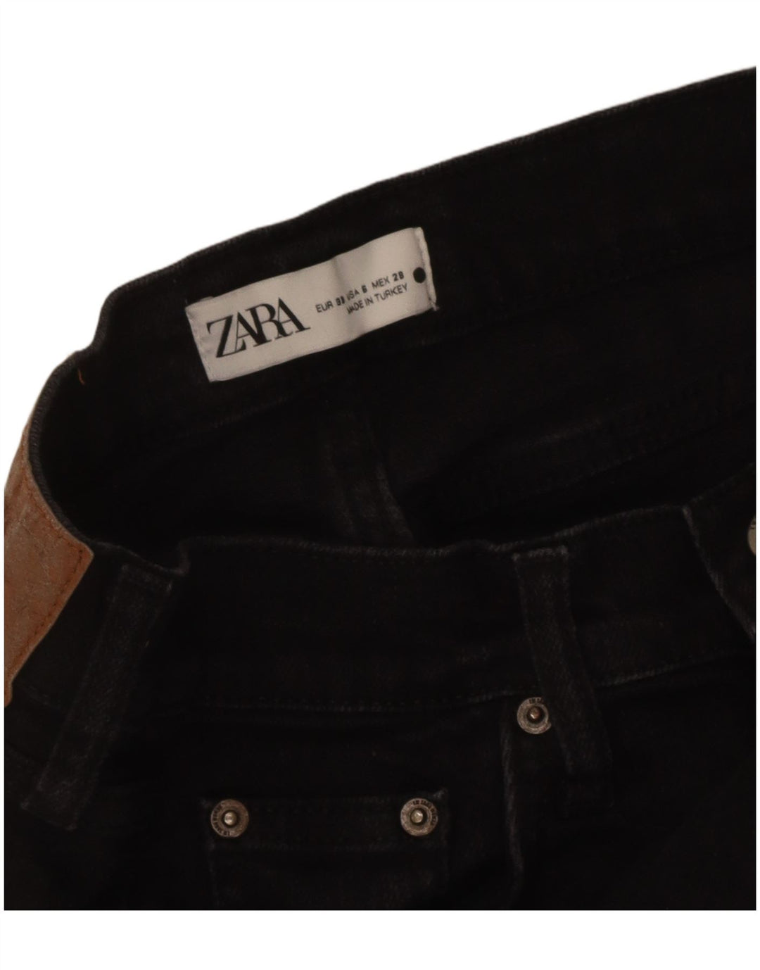 Zara Jean droit pour femme EU 38 Small W28 L27 Noir