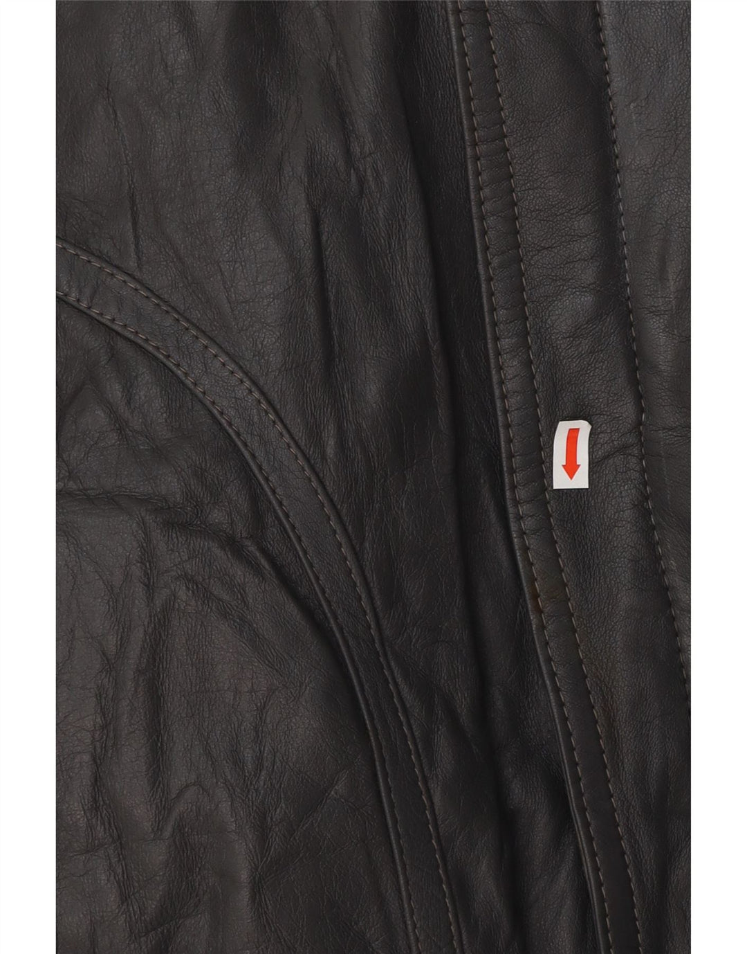 VINTAGE Veste en cuir homme UK 40 Grand cuir gris