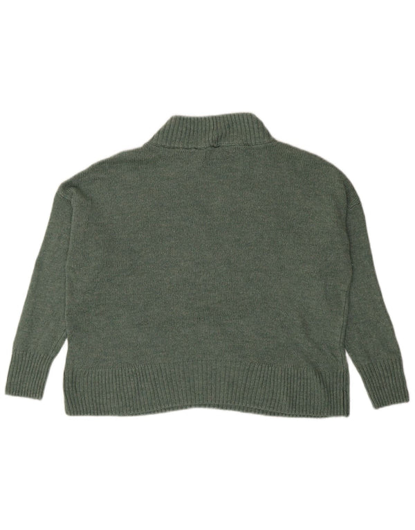 M&Co Pull surdimensionné à col roulé pour femme UK 10 Petit Vert