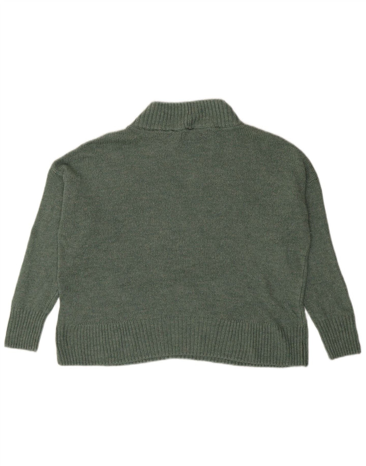 M&Co Pull surdimensionné à col roulé pour femme UK 10 Petit Vert