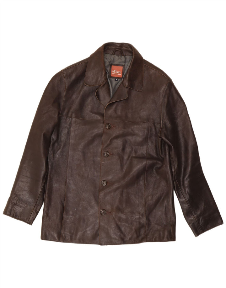 Helium Veste en cuir pour homme UK 38 Marron moyen