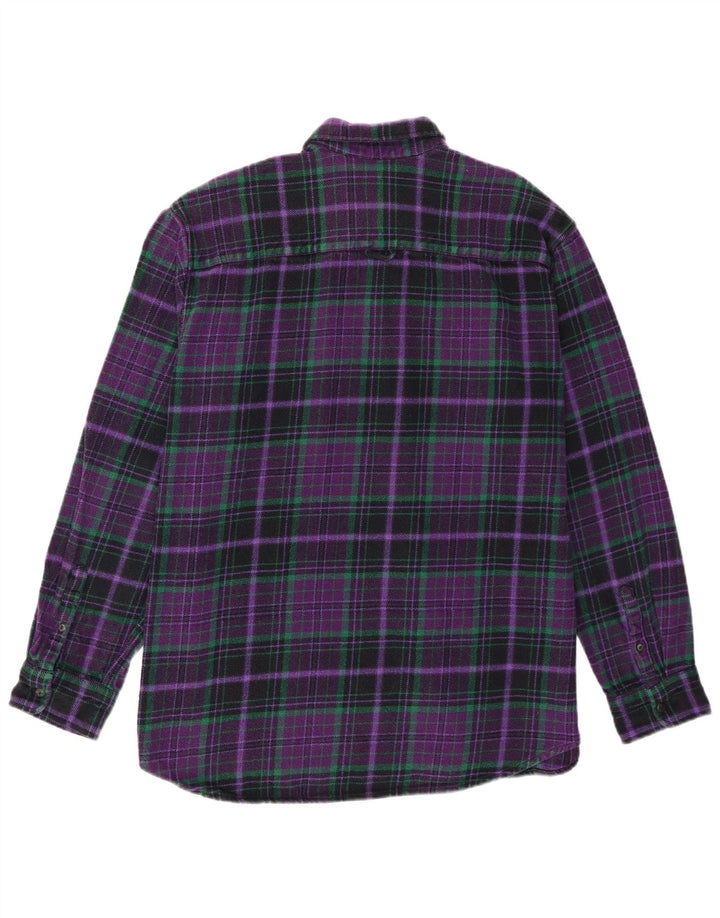Pull & Bear Chemise Flanelle Homme XL Violet Carreaux Coton