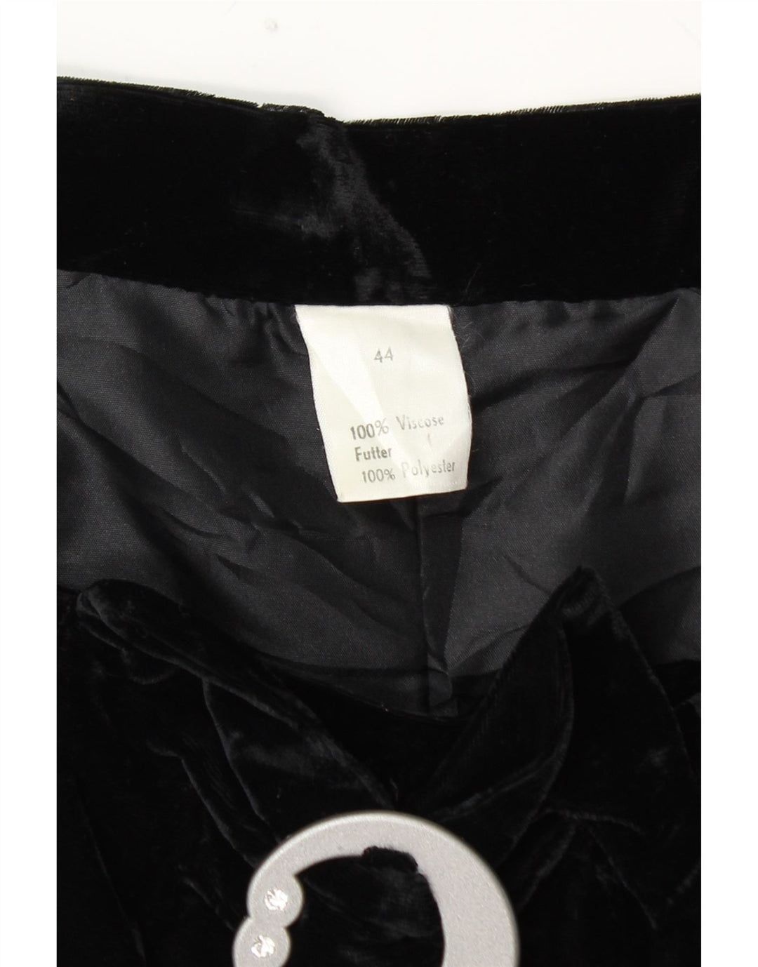 VINTAGE Jupe évasée taille haute en velours pour femme IT 44 Medium W28 Noir