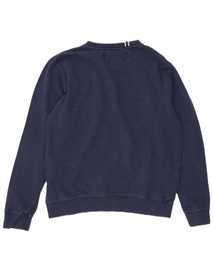 Replay Sweat-shirt graphique pour hommes, grand, bleu marine, coton