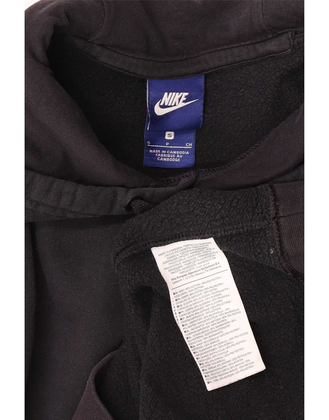 Nike Pull à capuche coupe classique pour homme en coton noir Taille S