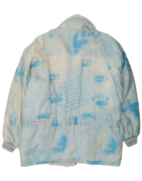 vintage Veste coupe-vent homme UK 42 XL Bleu Tie Dye Polyamide Rétro