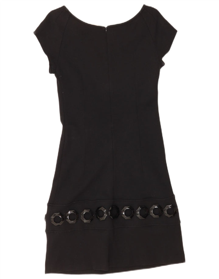 Robe fourreau femme vintage UK 8 Petite Viscose Noire