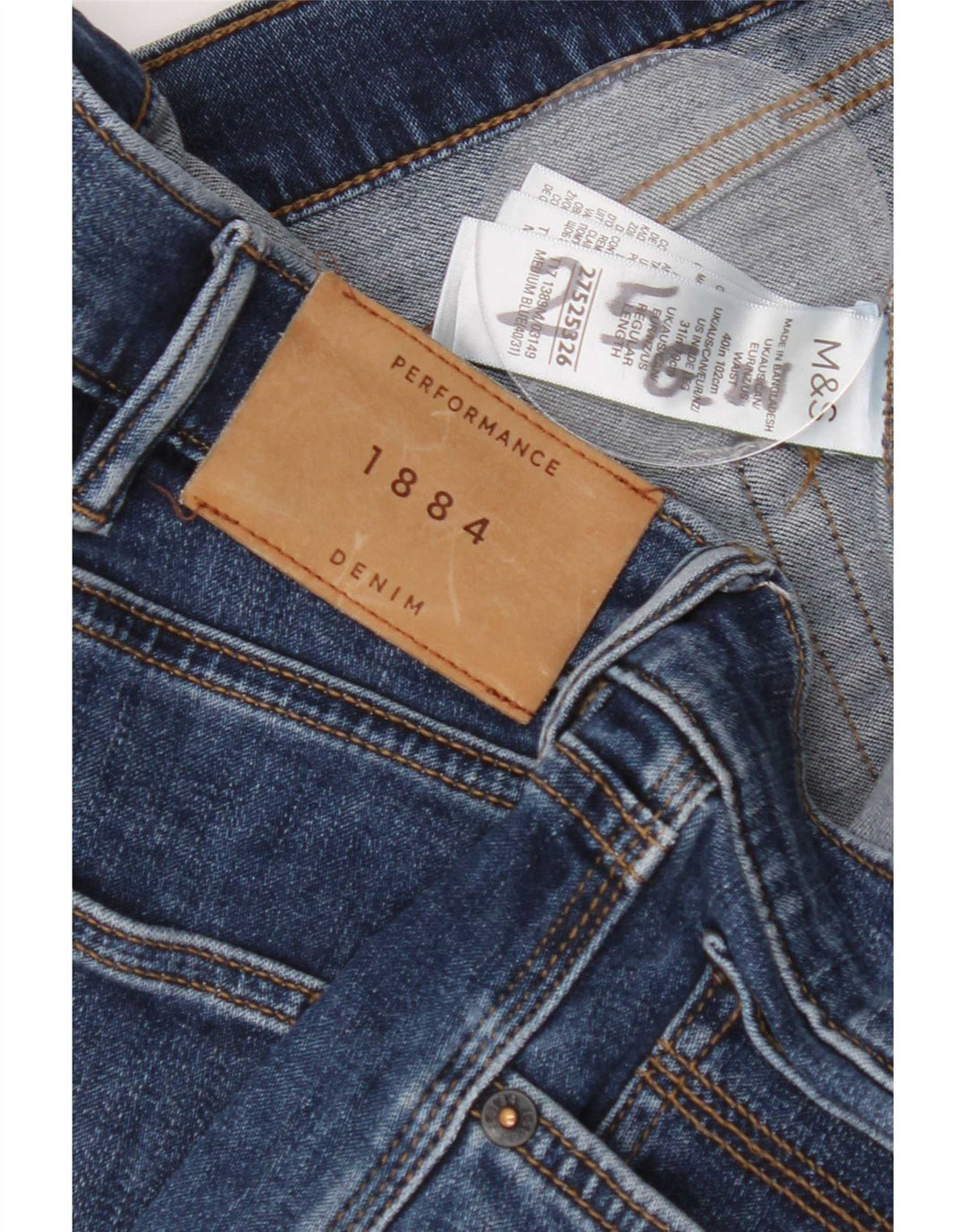 Marks & Spencer Jean droit homme W40 L27 bleu coton