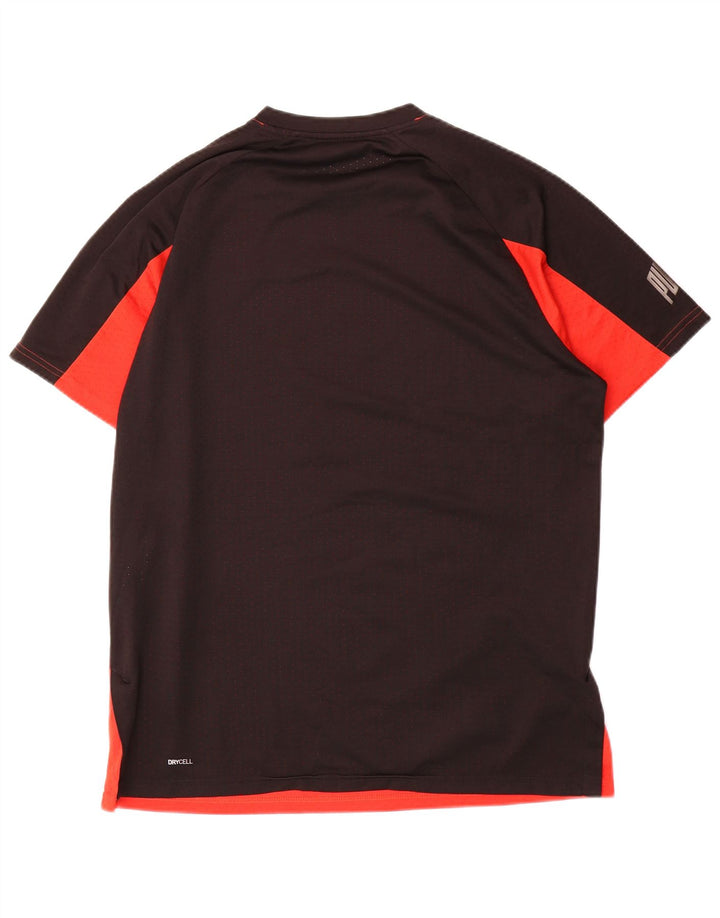 PUMA T-shirt graphique pour hommes en polyester color block grand rouge