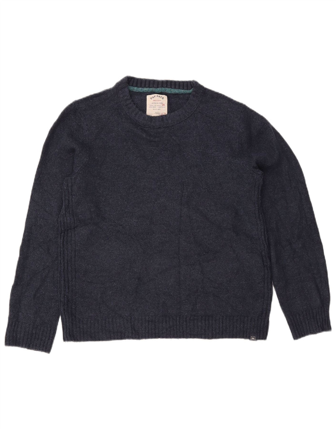 FAT FACE Pull surdimensionné à col rond pour femme UK 10 Petit Bleu marine