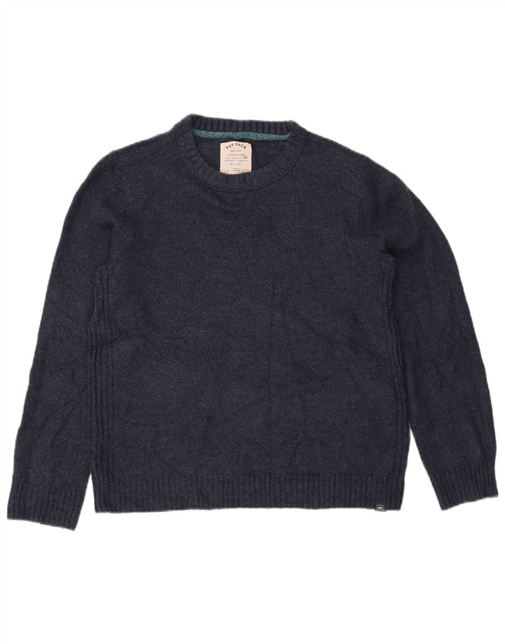 FAT FACE Pull surdimensionné à col rond pour femme UK 10 Petit Bleu marine