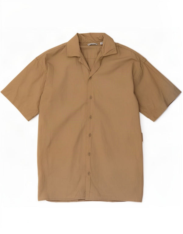Jack & Jones Chemise ample à manches courtes pour homme XS Beige Coton