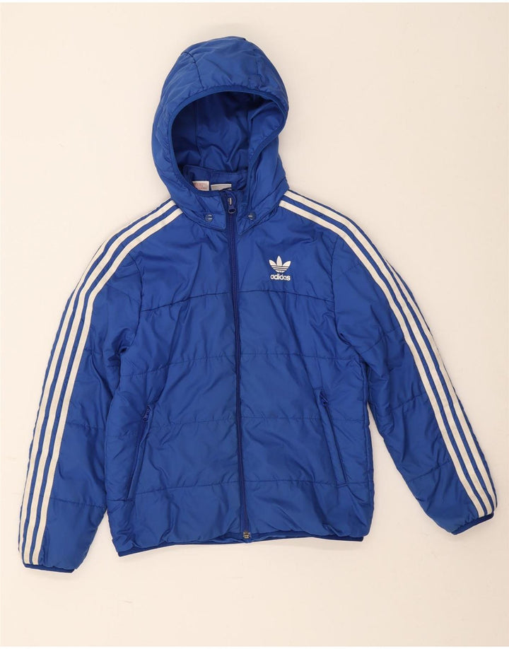 Veste matelassée à capuche Adidas Garçon 10-11 ans Bleu Polyester
