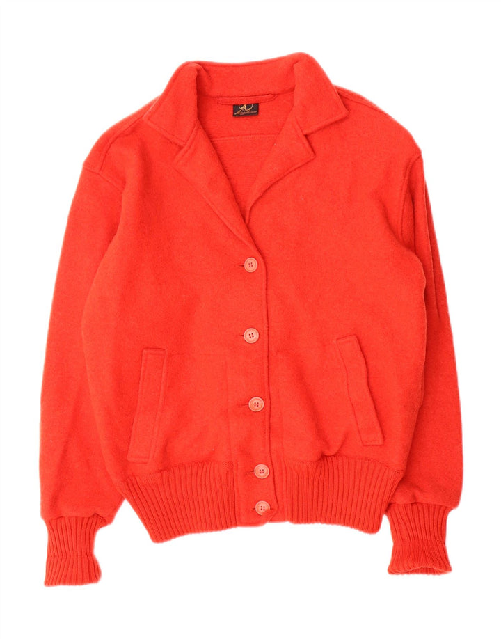 vintage Femme Cardigan Pull EU 40 Rouge Moyen