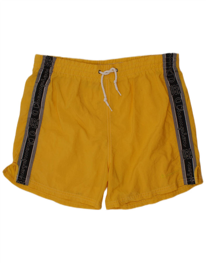 CHAMPION Short de Bain USA Garçon 13-14 Ans XL Jaune Colorblock