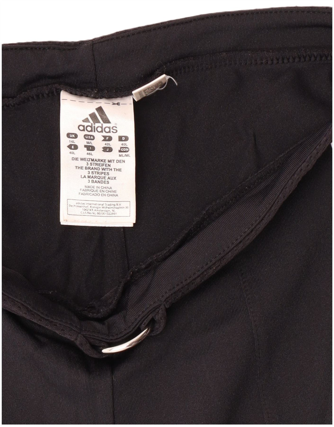 Adidas Pantalon de survêtement large pour femme UK 14 Medium Noir Polyamide