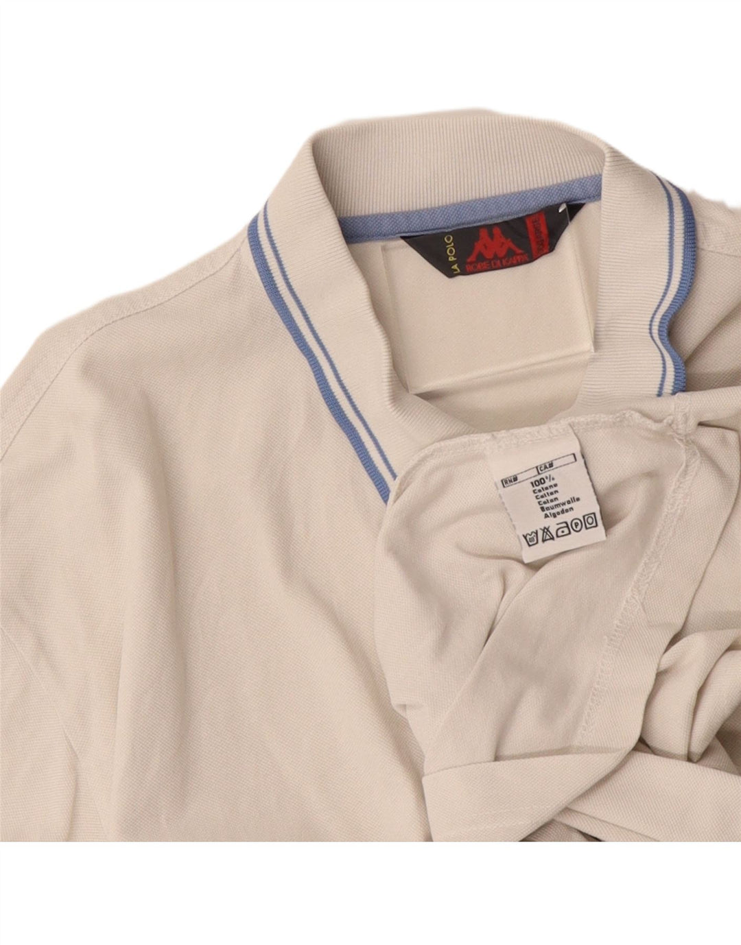 KAPPA Mens Polo Shirt 2XL Off White Cotton