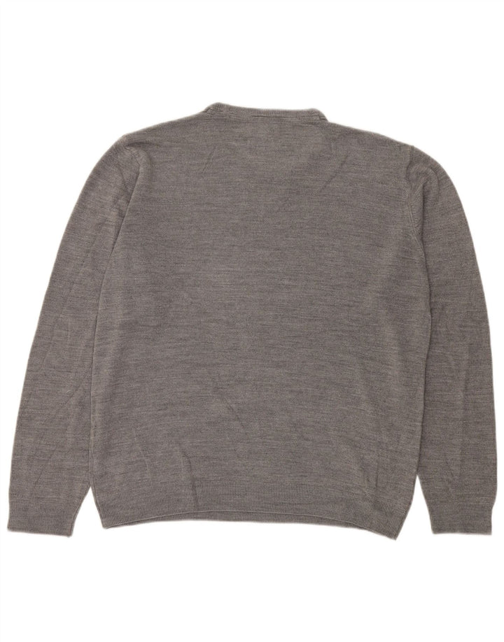 Marks & Spencer Pull col rond coupe classique pour homme XL Gris Acrylique