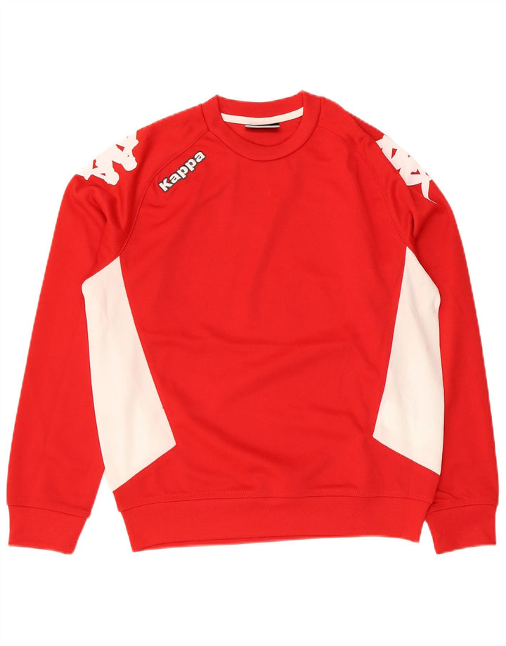 Kappa Sweat-shirt graphique pour garçon 11-12 ans Rouge Colorblock Polyester