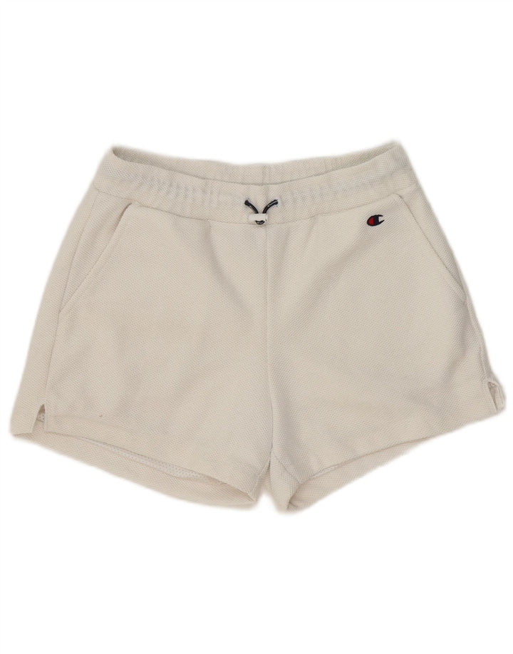 Champion Short de sport pour femme UK 14 Medium Blanc Polyester