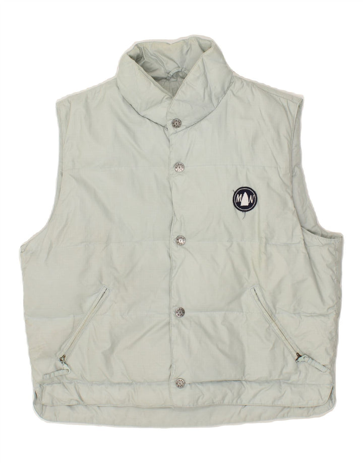 MURPHY & NYE Mens Padded Gilet UK 38 Medium Blue Polyamide Vintage Murphy & Nye and Second-Hand Murphy & Nye from Messina Hembry 