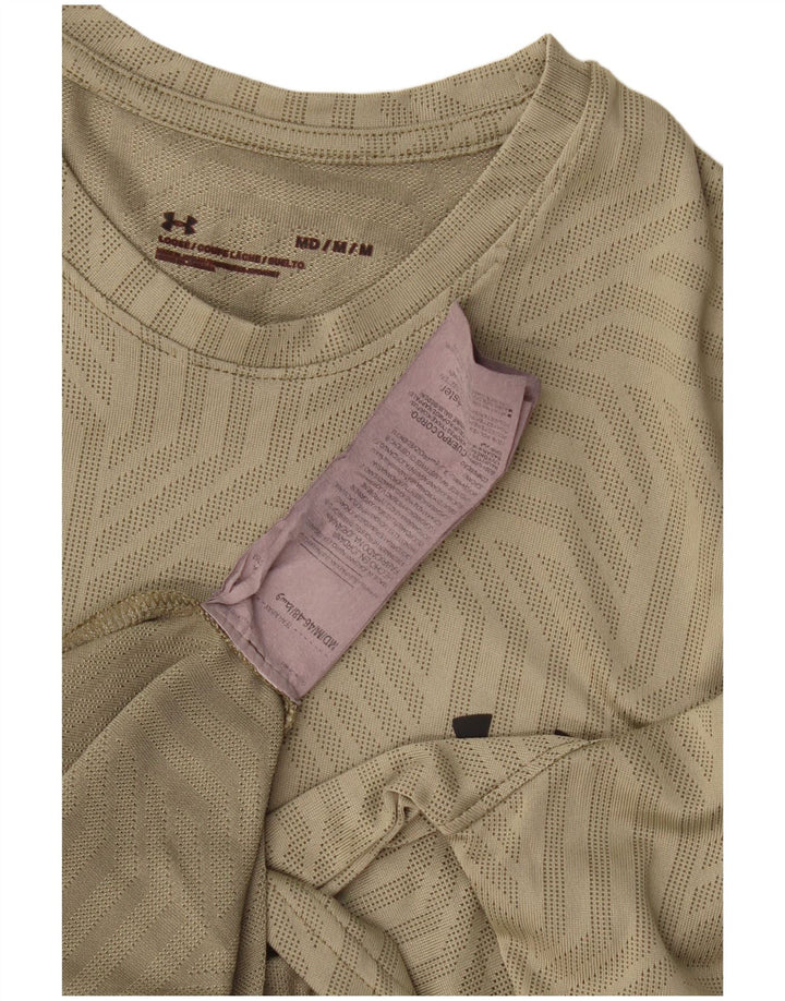 Under Armour T-Shirt Homme Kaki Moyen Géométrique Polyester