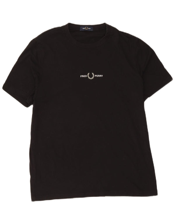 Fred Perry T-Shirt Homme Haut Large Noir Coton
