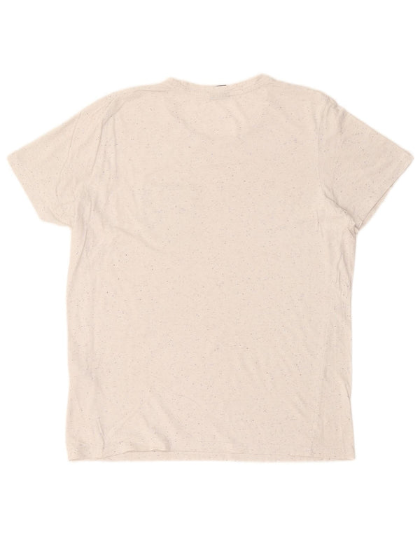 Jack & Jones T-Shirt Homme Haut Large Blanc Moucheté Coton