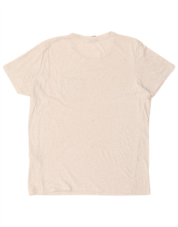 Jack & Jones T-Shirt Homme Haut Large Blanc Moucheté Coton