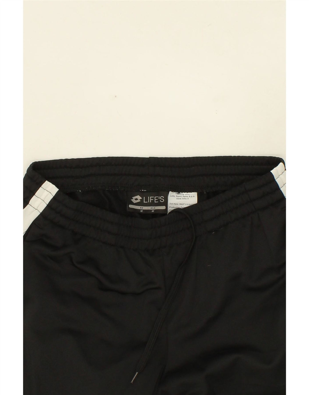 LOTTO Womens Tracksuit Trousers Joggers UK 12 Medium Black Vintage Lotto and Second-Hand Lotto from Messina Hembry 