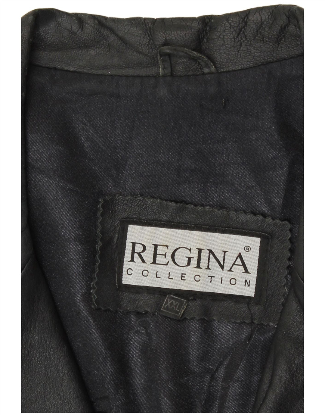 Regina Veste en cuir pour homme UK 44 2XL Cuir noir
