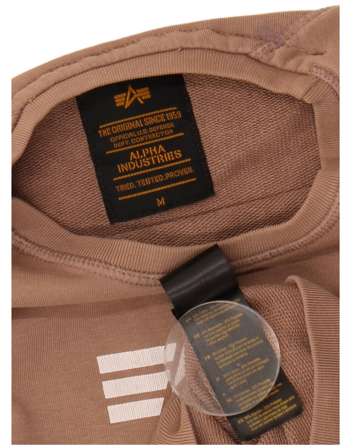 ALPHA INDUSTRIES Sweat-shirt graphique pour femme UK 14 Marron moyen