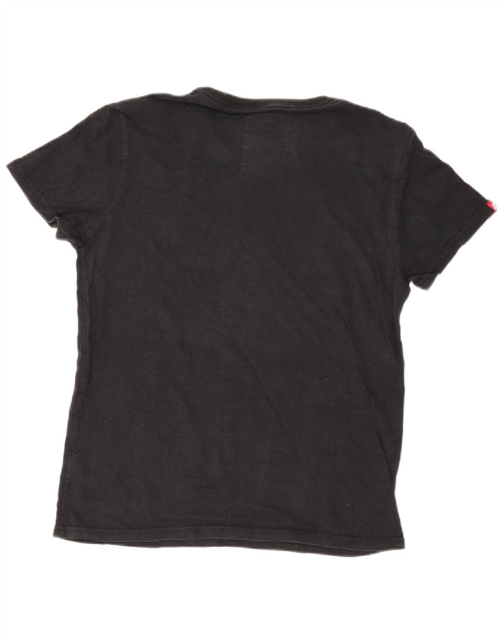Superdry T-Shirt Graphique Homme Grand Noir Coton