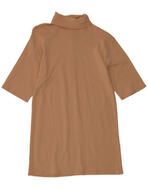Zara Robe droite à manches 1/2 pour femme UK 8 Small Beige