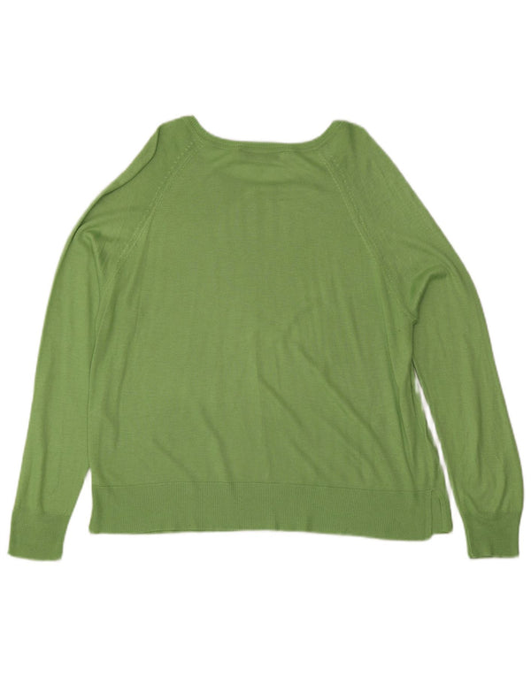 Zara Pull col bateau pour femme UK 14 Viscose vert moyen