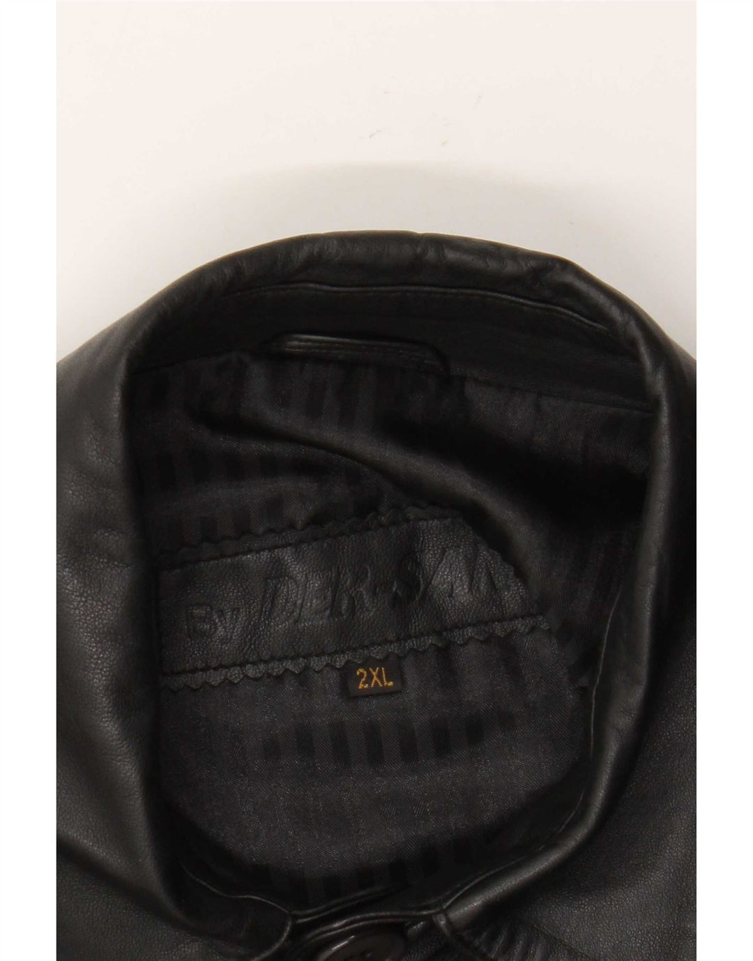 Veste en cuir homme vintage UK 44 2XL Cuir noir