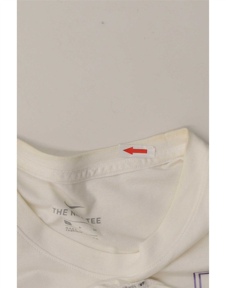 Nike T-Shirt Homme Petit Blanc Géométrique Coton