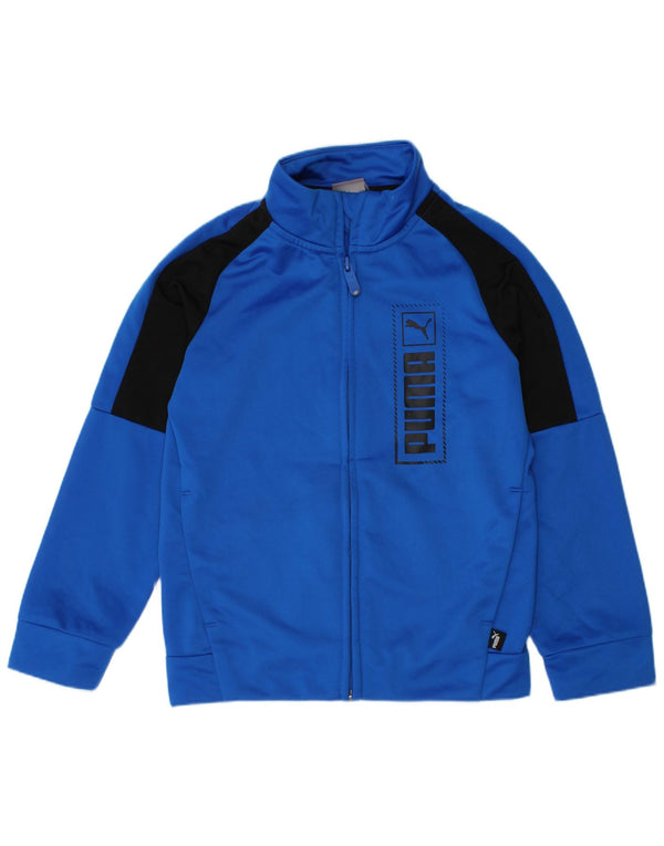 Puma Veste de Survêtement Graphique Garçon 5-6 Ans Bleu Colorblock